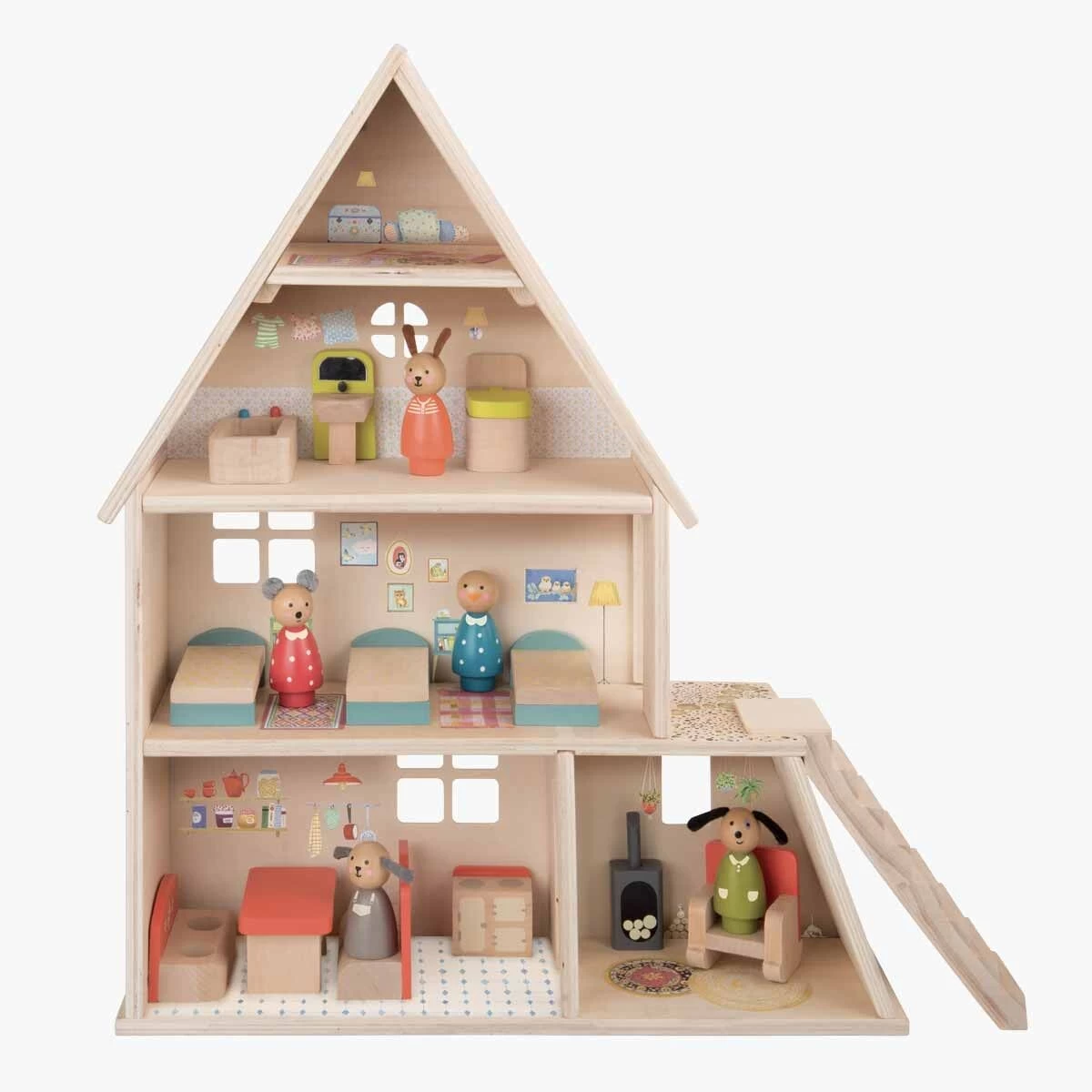 Moulin Roty Maison De Poupée Avec Mobilier 1 Moulin Roty Maison De Poupée Avec Mobilier