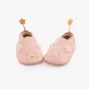 Moulin Roty Chaussons Cuir Souris Rose