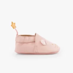 Moulin Roty Chaussons Cuir Souris Rose -Magasin bébé 664523 4 gris 1