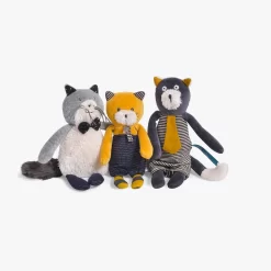 Moulin Roty Petite Peluche Chat Gris Clair Fernand
