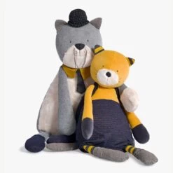 Moulin Roty Peluche Géante Chat Moutarde Lulu -Magasin bébé 666023 666024 1 gris