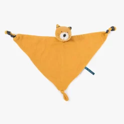 Moulin Roty Doudou Lange à Broder Chat Moutarde Lulu