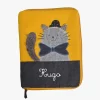 Moulin Roty Protège Carnet De Santé à Broder Chat Gris