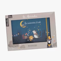 Moulin Roty Album Souvenirs D'école Français Anglais -Magasin bébé 666312 9 gris