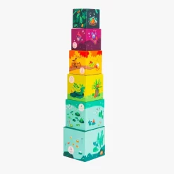 Moulin Roty Cubes Empilables -Magasin bébé 668210 6 gris 1