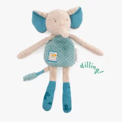 Moulin Roty Doudou-hochet Eléphant