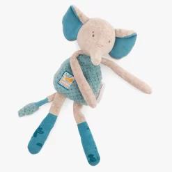 Moulin Roty Doudou-hochet Eléphant -Magasin bébé 669024 3 gris