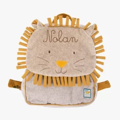 Moulin Roty Sac à Dos à Broder Lion -Magasin bébé 669070 3 gris