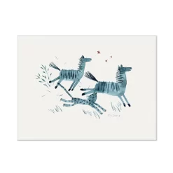 Moulin Roty Affiche Zèbres 30x40cm