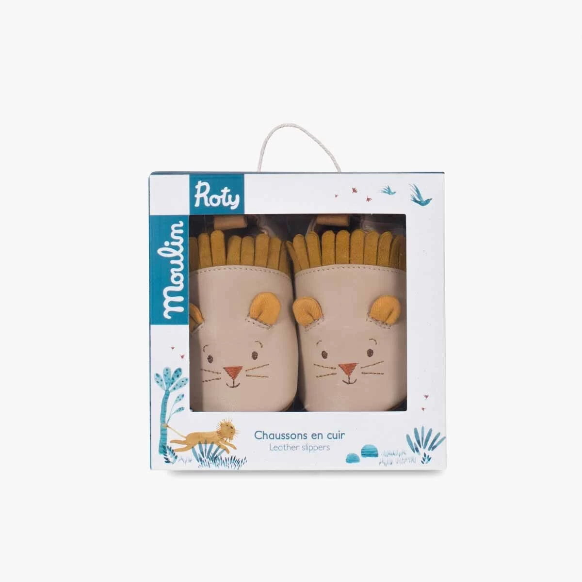 Moulin Roty Chaussons Cuir Lion Beige 12-18 Mois 5 Moulin Roty Chaussons Cuir Lion Beige 12-18 Mois – Image 5