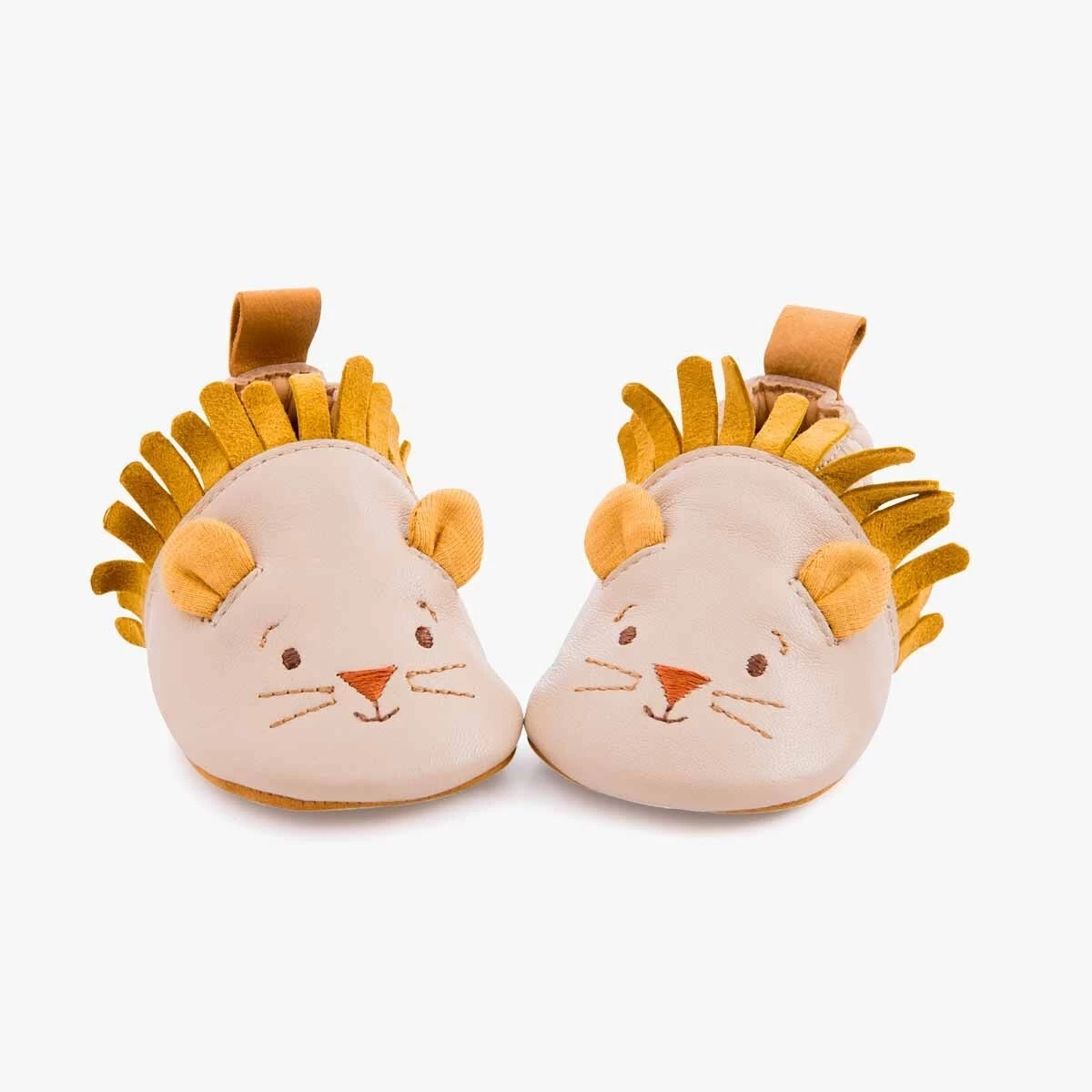 Moulin Roty Chaussons Cuir Lion Beige 12-18 Mois 1 Moulin Roty Chaussons Cuir Lion Beige 12-18 Mois