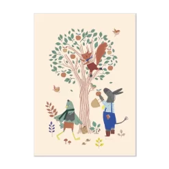 Moulin Roty Affiche Pommier 50x70cm