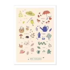 Moulin Roty Affiche Couleurs 50x70cm