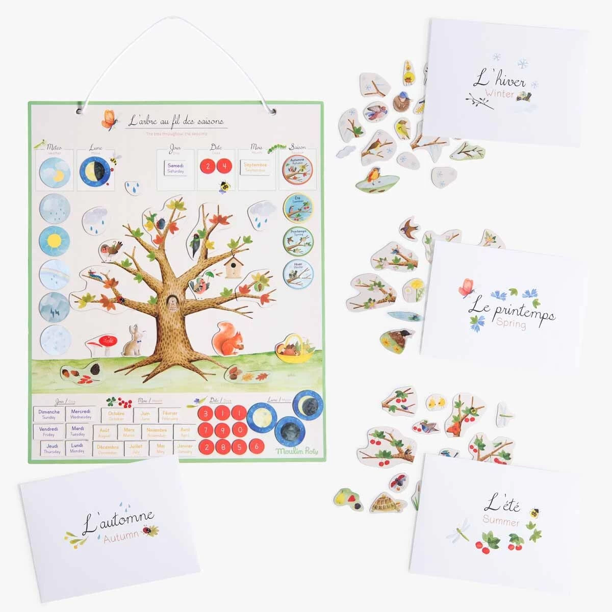Moulin Roty Calendrier Magnétique Des Saisons 1 Moulin Roty Calendrier Magnétique Des Saisons