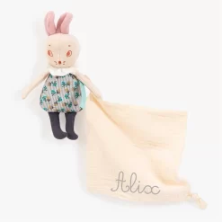 Moulin Roty Doudou Mouchoir à Broder Souris -Magasin bébé 715018 01 gris