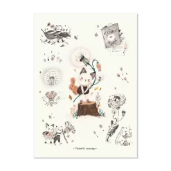 Moulin Roty Affiche Pissenlit Sauvage 50x70cm