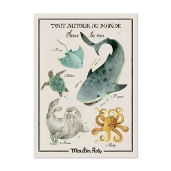Moulin Roty Affiche Sous La Mer 50x70cm