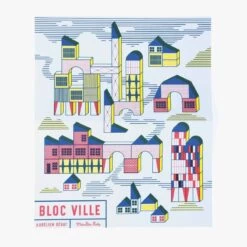 Moulin Roty Jeu De Construction En Bois Bloc Ville -Magasin bébé 720404 7 gris