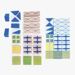 Moulin Roty Jeu De Construction En Bois Bloc Ville -Magasin bébé 720404 8 gris