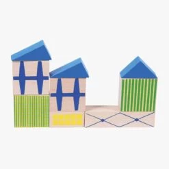 Moulin Roty Jeu De Construction En Bois Bloc Ville -Magasin bébé 720404 9 gris