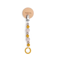 Moulin Roty Attache-tétine Bois Et Silicone Lion -Magasin bébé Attachetetine bois et silicone Lion Sous mon baobab Moulin Roty 2 1