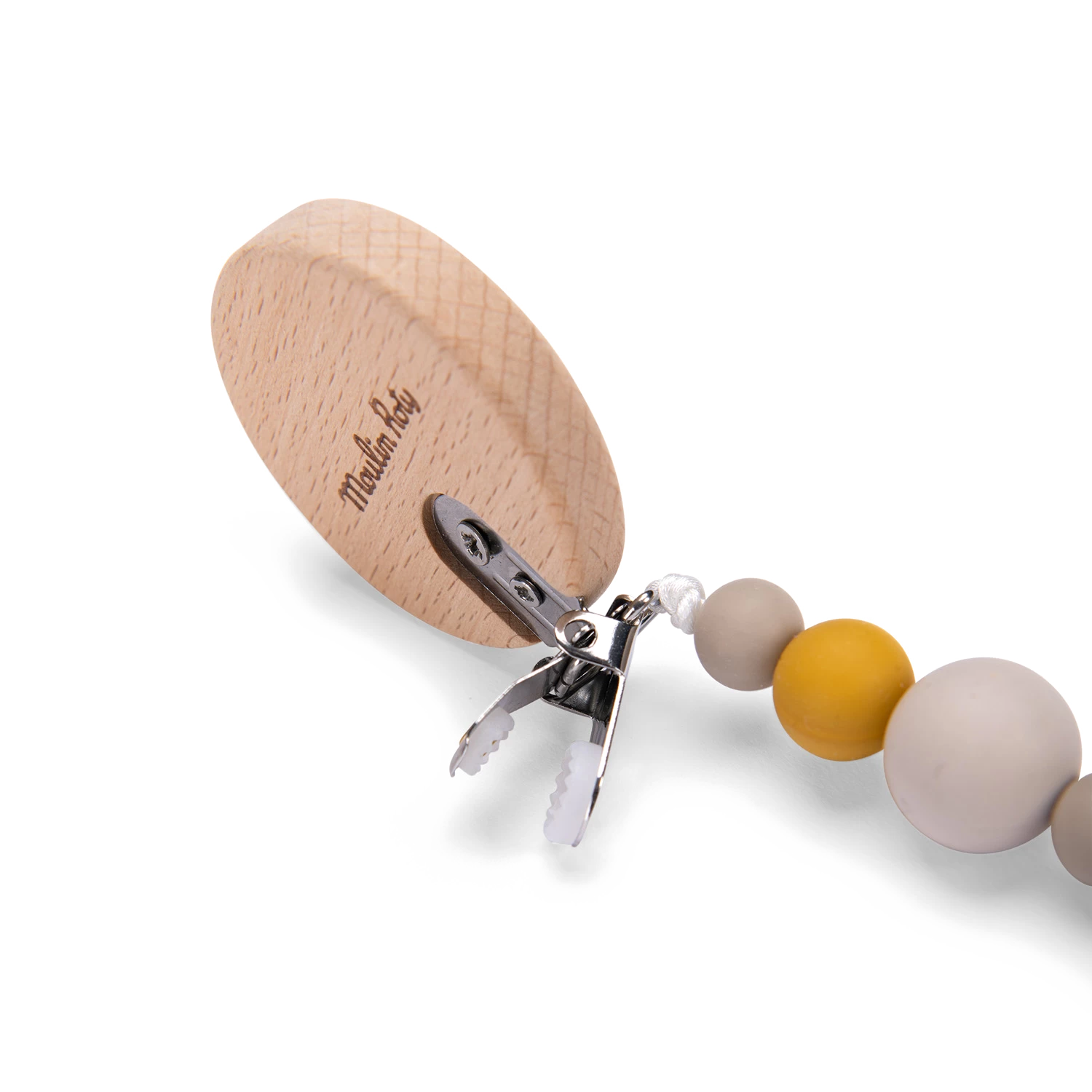 Moulin Roty Attache-tétine Bois Et Silicone Lion – Image 4