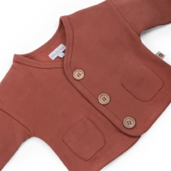 Moulin Roty Cardigan Molleton Cannelle - Ingmar -Magasin bébé Cardigan molleton cannelle Ingmar Trois petits lapins Moulin Roty 2