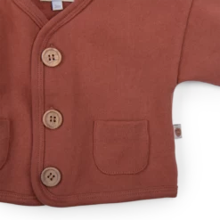 Moulin Roty Cardigan Molleton Cannelle - Ingmar -Magasin bébé Cardigan molleton cannelle Ingmar Trois petits lapins Moulin Roty 3