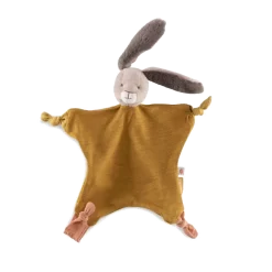 Moulin Roty Doudou Lapin Ocre -Magasin bébé Doudou Lapin ocre Trois petits lapins Moulin Roty 3 1