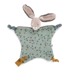 Moulin Roty Doudou Lapin Sauge -Magasin bébé Doudou Lapin sauge Trois petits lapins Moulin Roty 2 1
