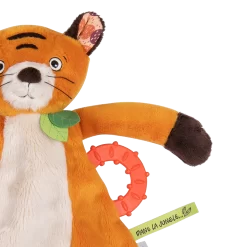 Moulin Roty Doudou Attache-tétine Tigre Tiho -Magasin bébé Doudou Tigre Tiho Dans la jungle Moulin Roty 2 1