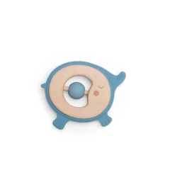 Moulin Roty Hochet Anneau De Dentition Bois Et Silicone Eléphant -Magasin bébé Hochet anneau de dentition bois et silicone Elephant Sous mon baobab Moulin Roty 3 1