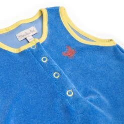 Moulin Roty Hubert Combinaison Bleue -Magasin bébé Hubert combinaison bouclette eponge bleue Bord de mer Moulin Roty 1