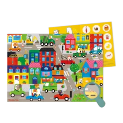 Moulin Roty Puzzle En Ville 48 Pcs -Magasin bébé Puzzle En ville 48 pcs Les Popipop Moulin Roty 2