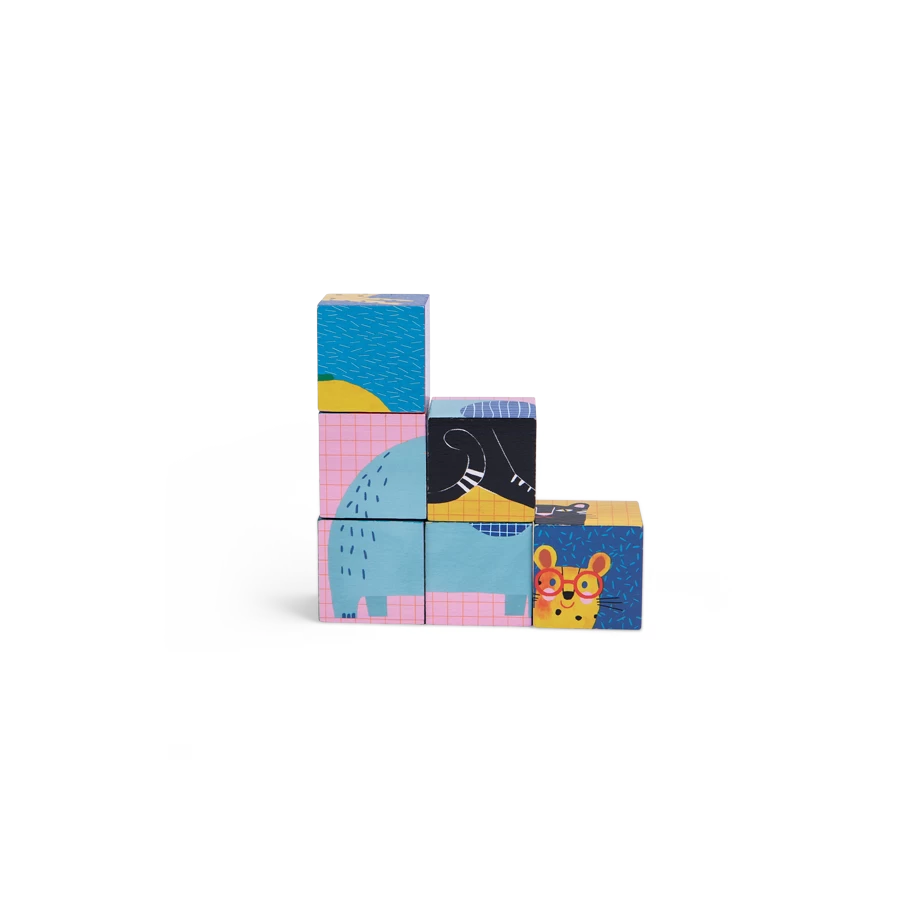 Moulin Roty Puzzle En Bois 6 Cubes 5 Moulin Roty Puzzle En Bois 6 Cubes – Image 5