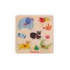 Moulin Roty Puzzle Encastrable En Bois 5 Animaux