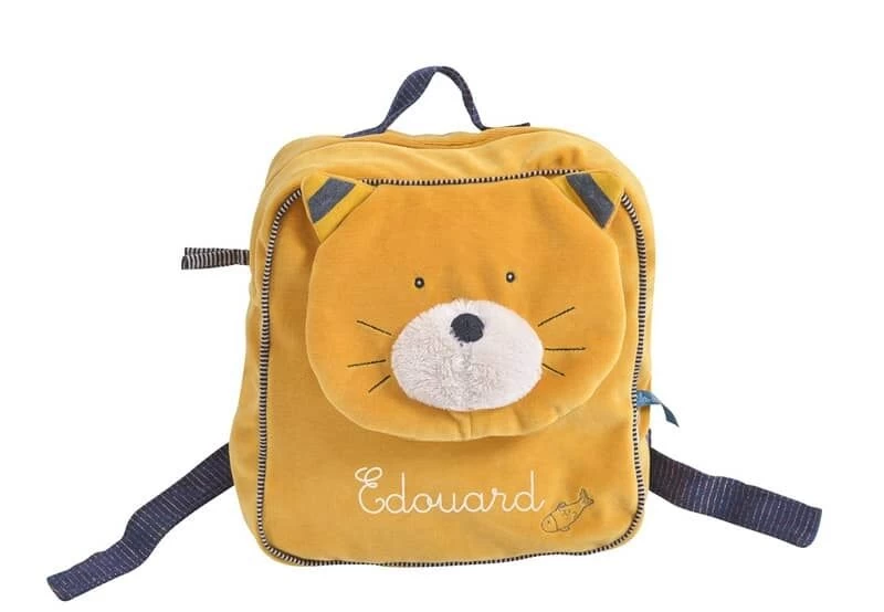 Moulin Roty Sac à Dos à Broder Chat Moutarde Lulu – Image 3