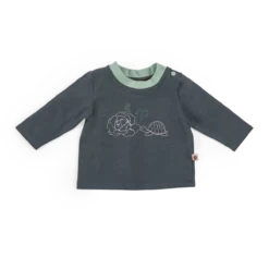 Magasin bébé -Magasin bébé Teeshirt en jersey gris Innocent Trois petits lapins Moulin Roty 1